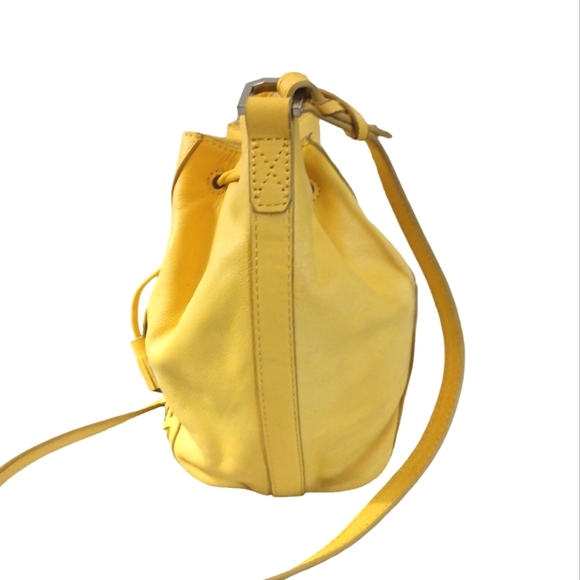 Rafé New York Yellow Leather Shoulder Bag Crossbody Purse - Picture 4 of 14
